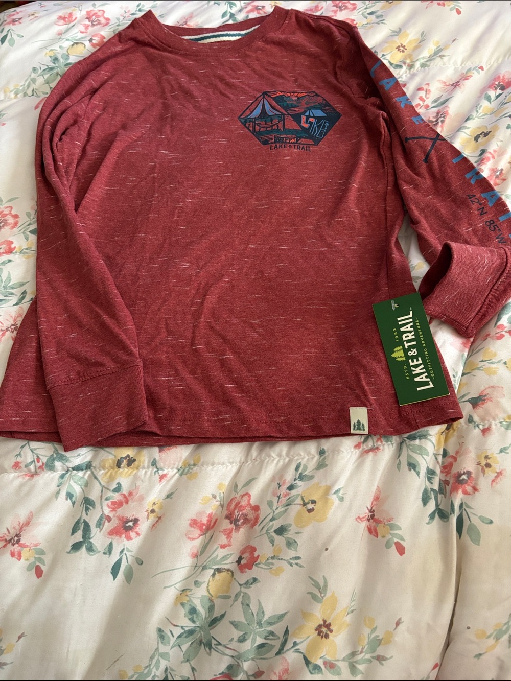 Boys Red Long-Sleeve Tee
